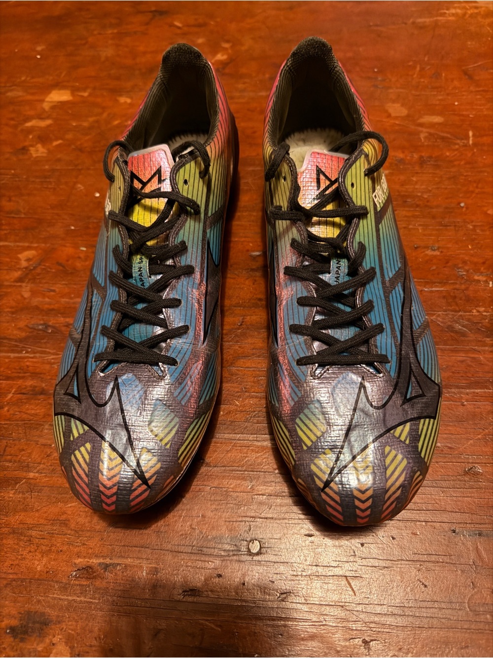 Mizuno Alpha II Japan FG Firm Ground Made In Japan Soccer Cleat - Black/Multi